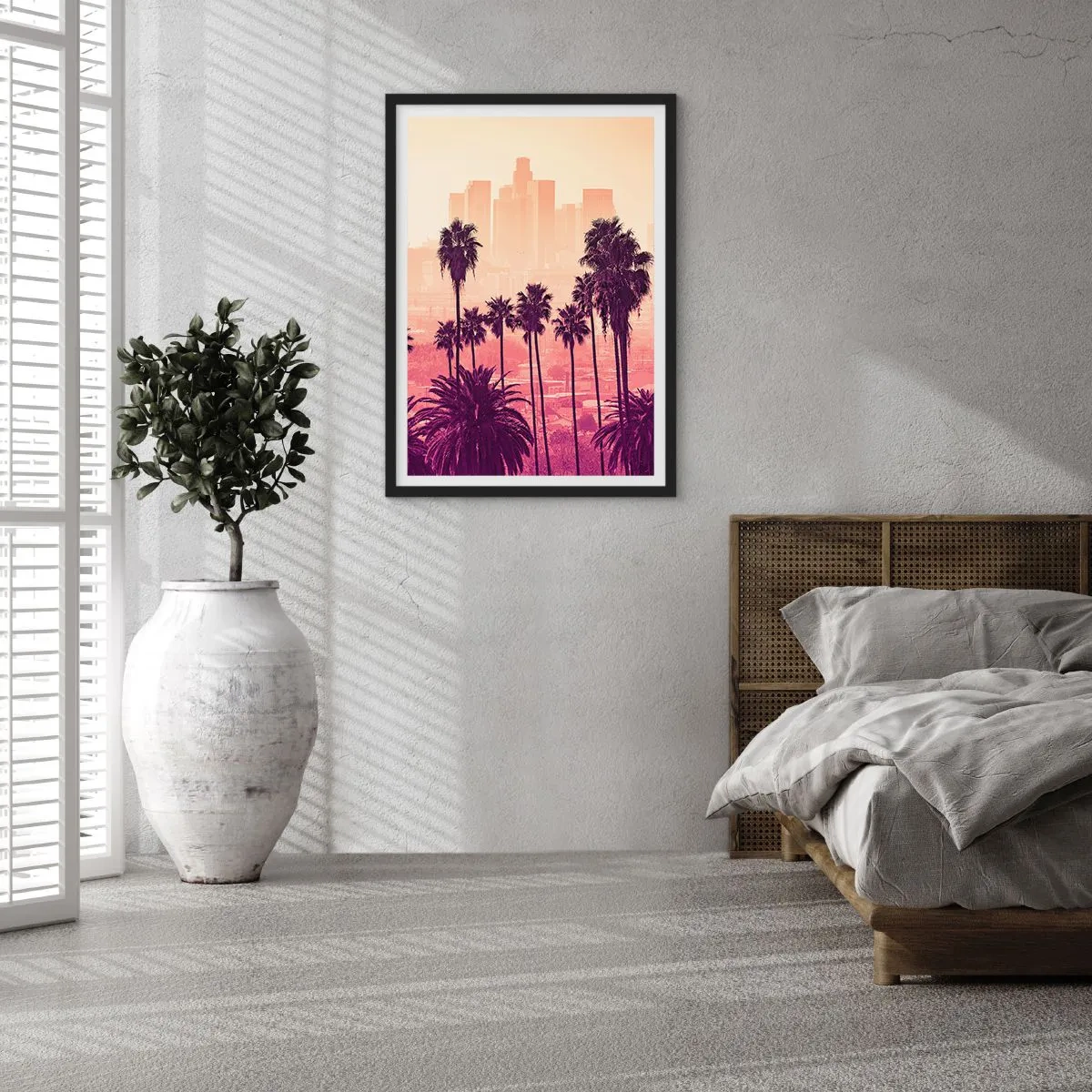 Affiche dans un cadre noir - Poster - Paysage californien - 30x40 cm