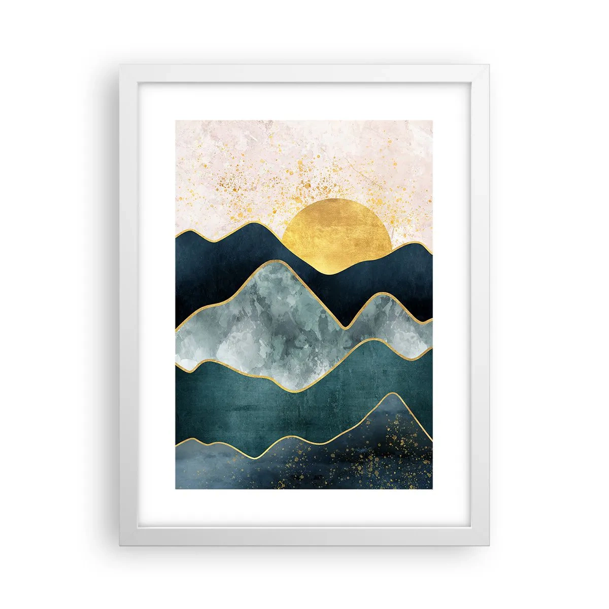 Affiche dans un cadre blanc - Poster - Après les sept montagnes - 30x40 cm