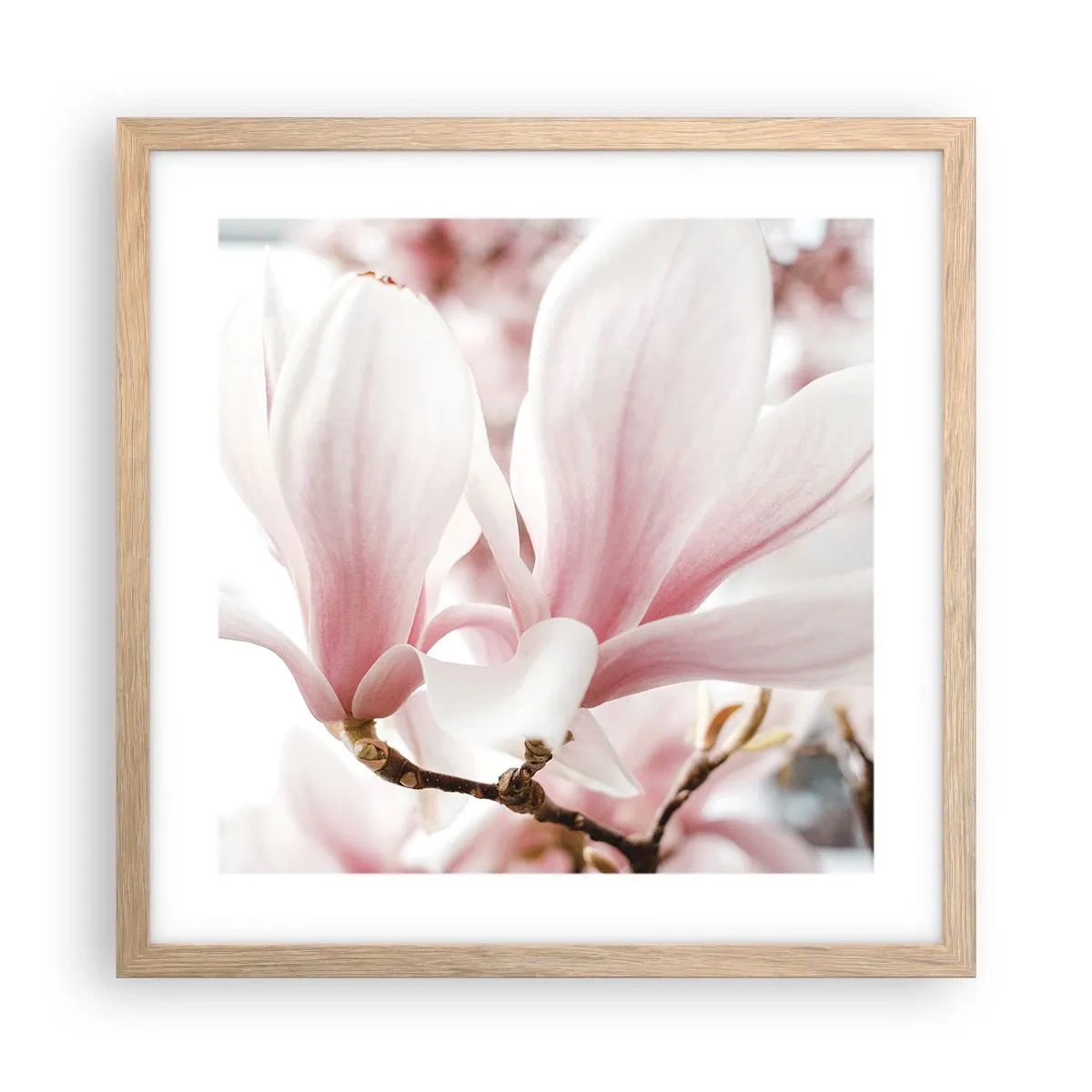 Affiche dans un chêne clair - Poster - Abondance de tendresse - 40x40 cm