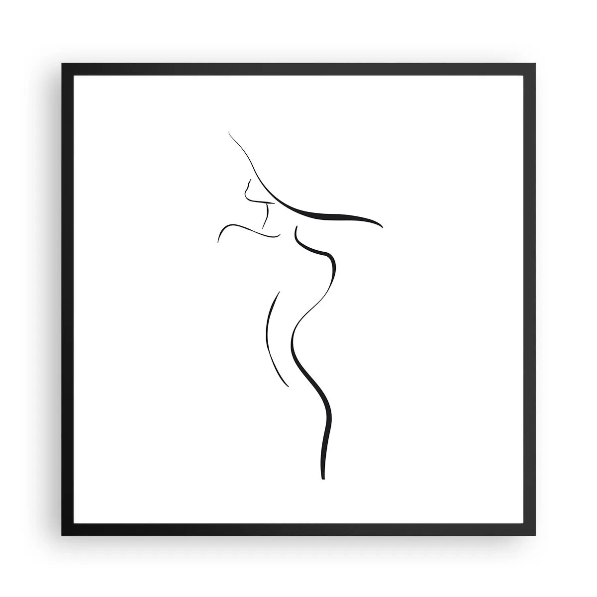 Affiche dans un cadre noir - Poster - Insaisissable comme une vague - 60x60 cm