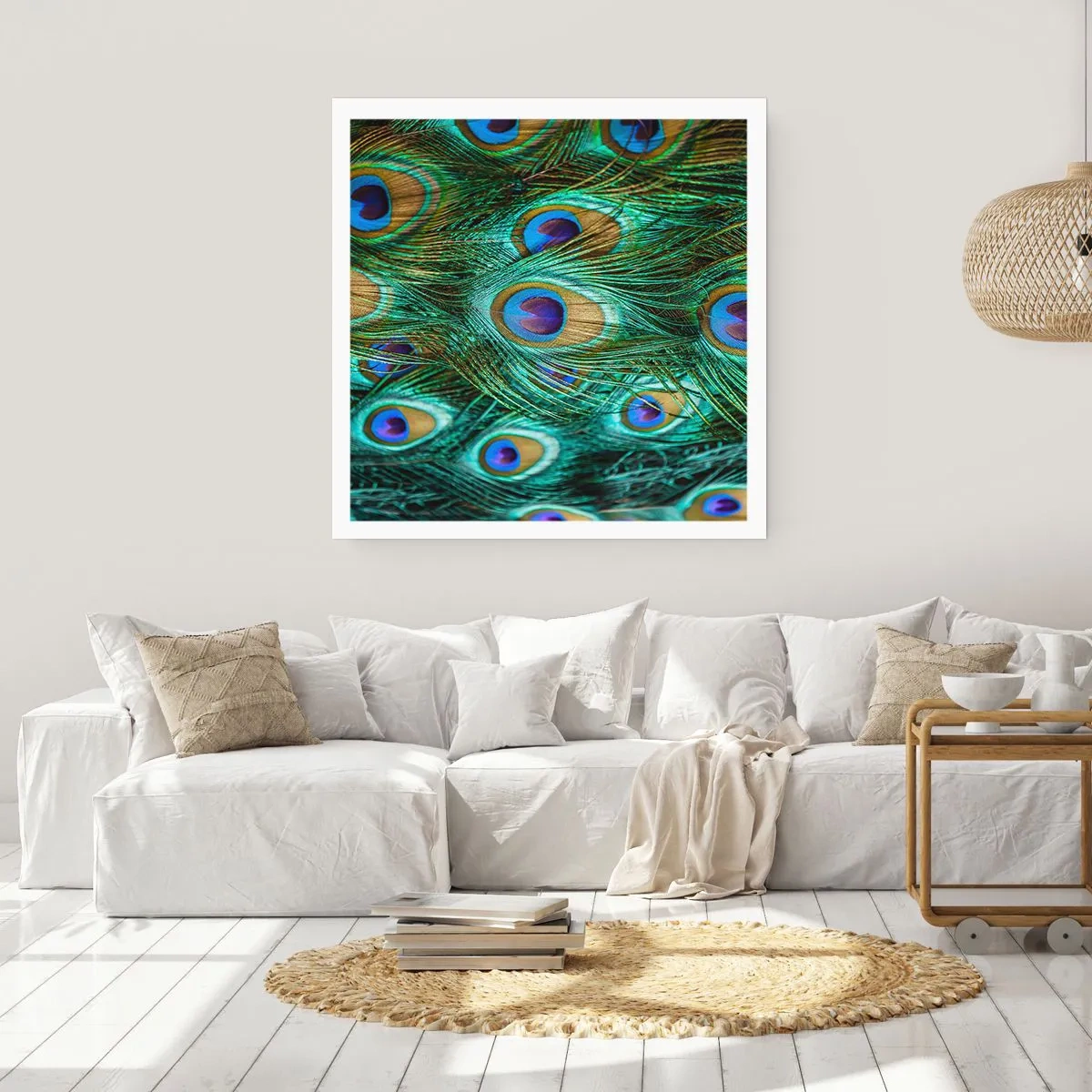 Affiche - Poster - Un regard de paon - 50x50 cm
