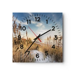 Horloge murale - Pendule murale - Plage du nord - 40x40 cm