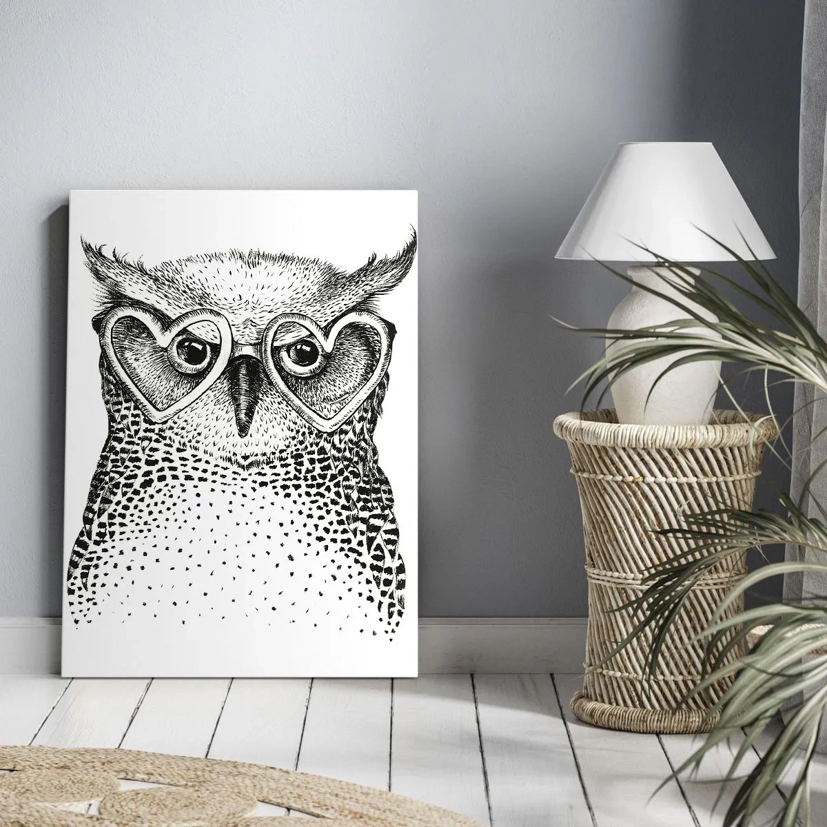 Impression sur toile - Image sur toile - Sagement et avec amour - 45x80 cm