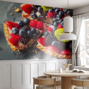 Papier Peint Photo Premium Canvas - Dolce vita! - La gastronomie, Tarte aux fruits, Gâteau - 450x315 cm