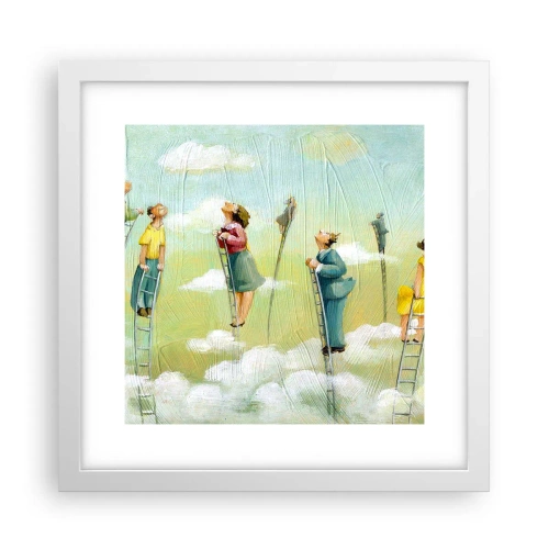 Affiche dans un cadre blanc - Poster - Derrière ton rêve - 30x30 cm
