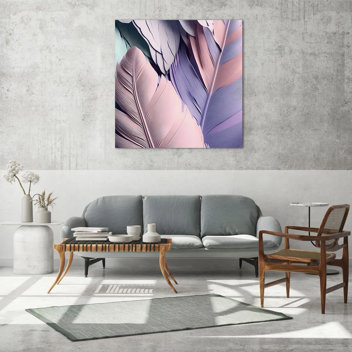 Impression sur verre - Image sur verre - Oiseau chic - 60x60 cm