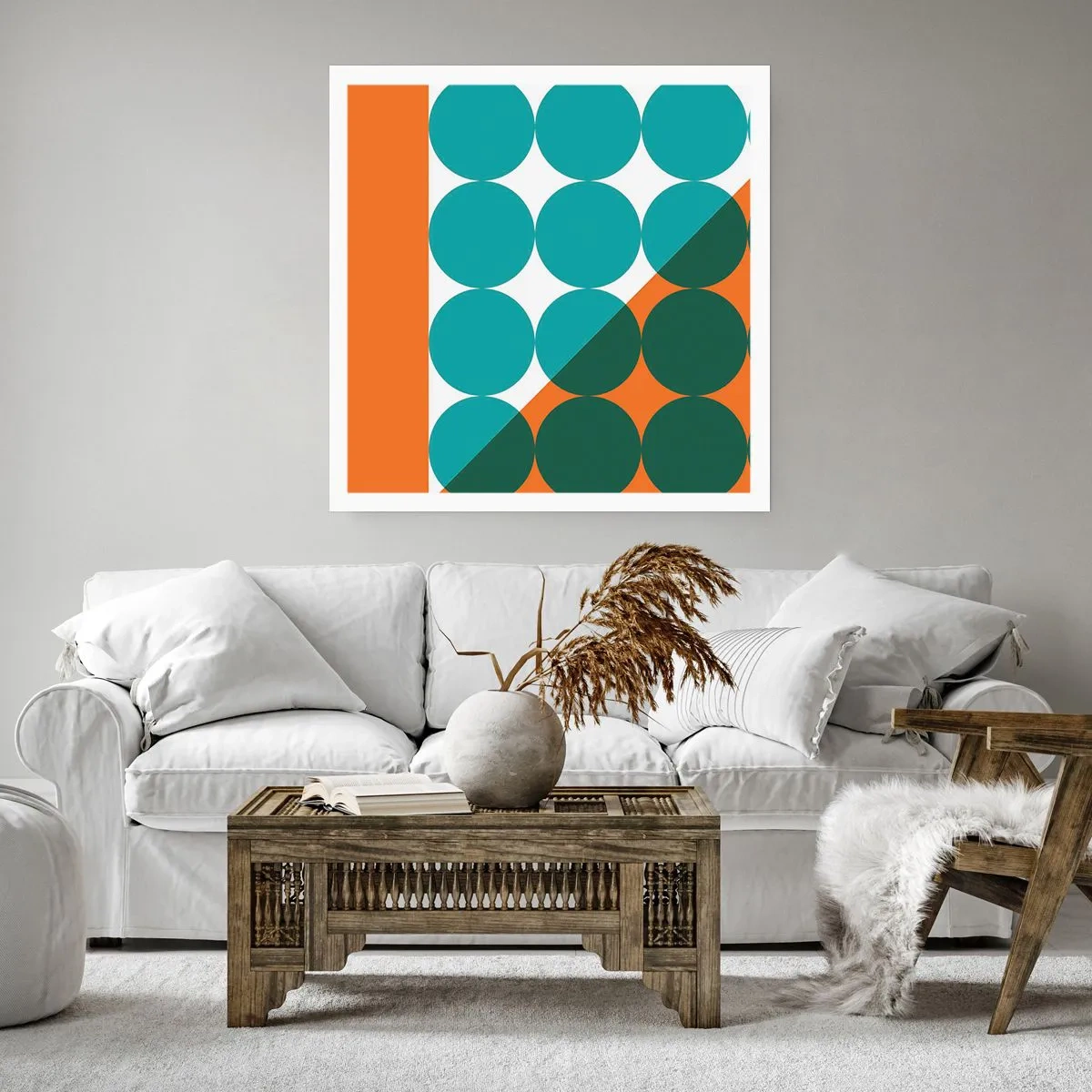 Affiche - Poster - En haut et en diagonale - 40x40 cm