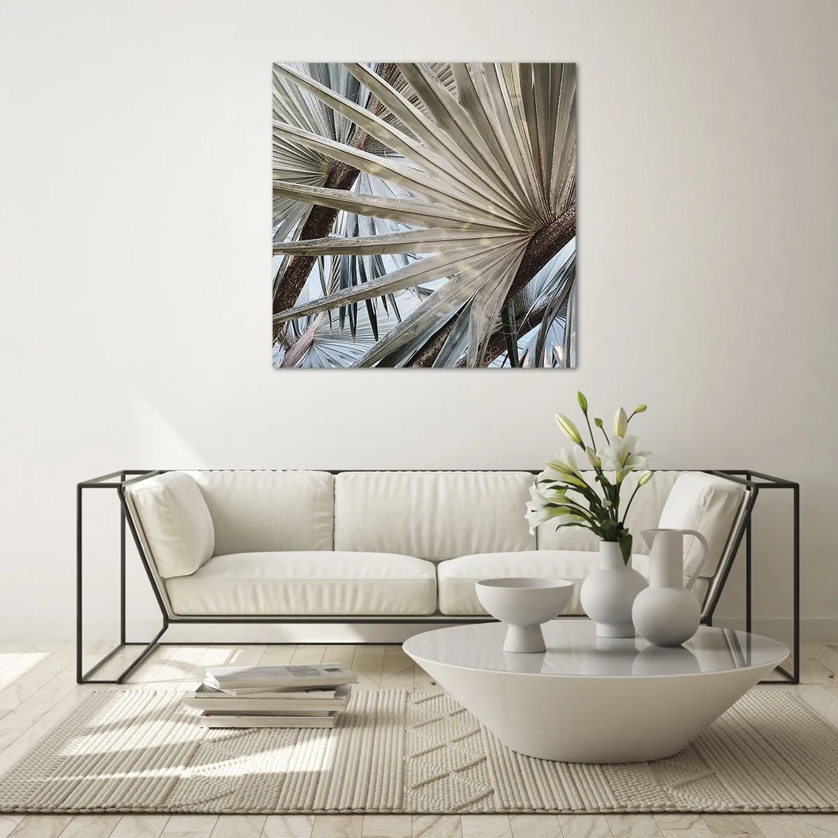 Impression sur verre - Image sur verre - Evantail sous les tropiques - 70x70 cm