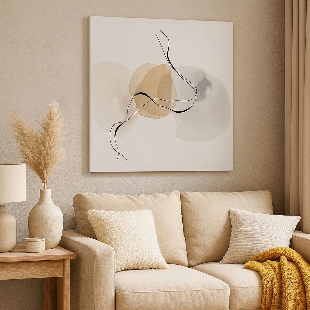 Impression sur toile - Image sur toile - Perles d'air - 30x30 cm