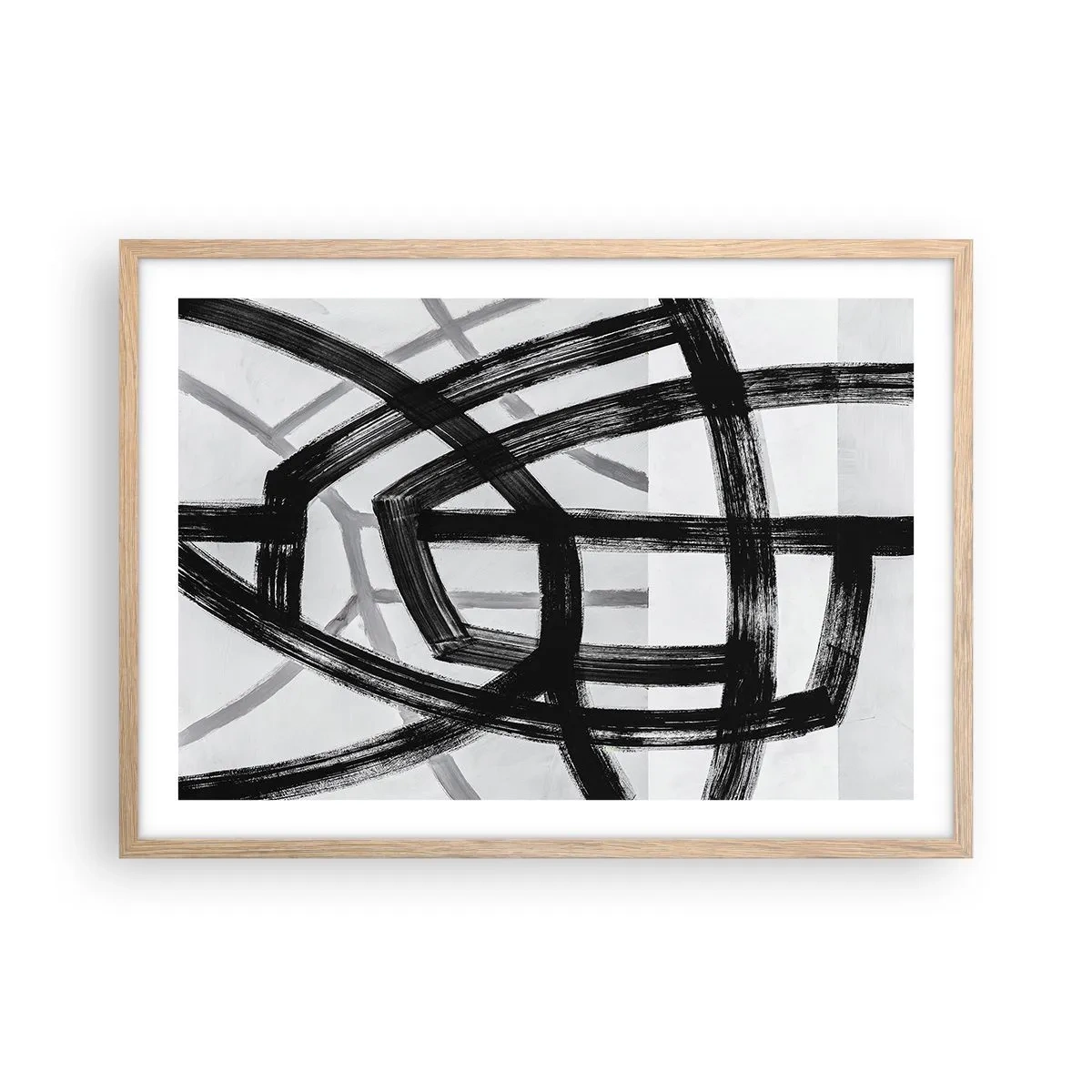 Affiche dans un chêne clair - Poster - Profondeur du bâtiment - 70x50 cm