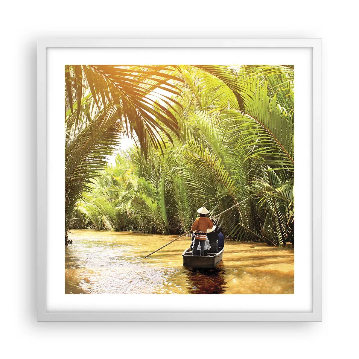 Affiche dans un cadre blanc - Poster - Ravin de palmier - 50x50 cm