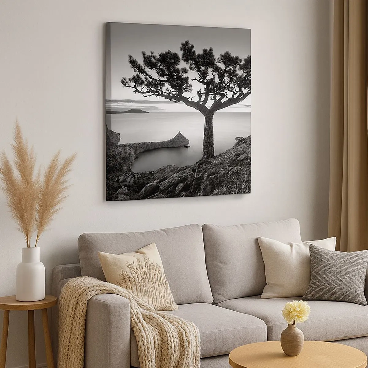 Impression sur toile - Image sur toile - Paix jusqu'à l'horizon - 30x30 cm