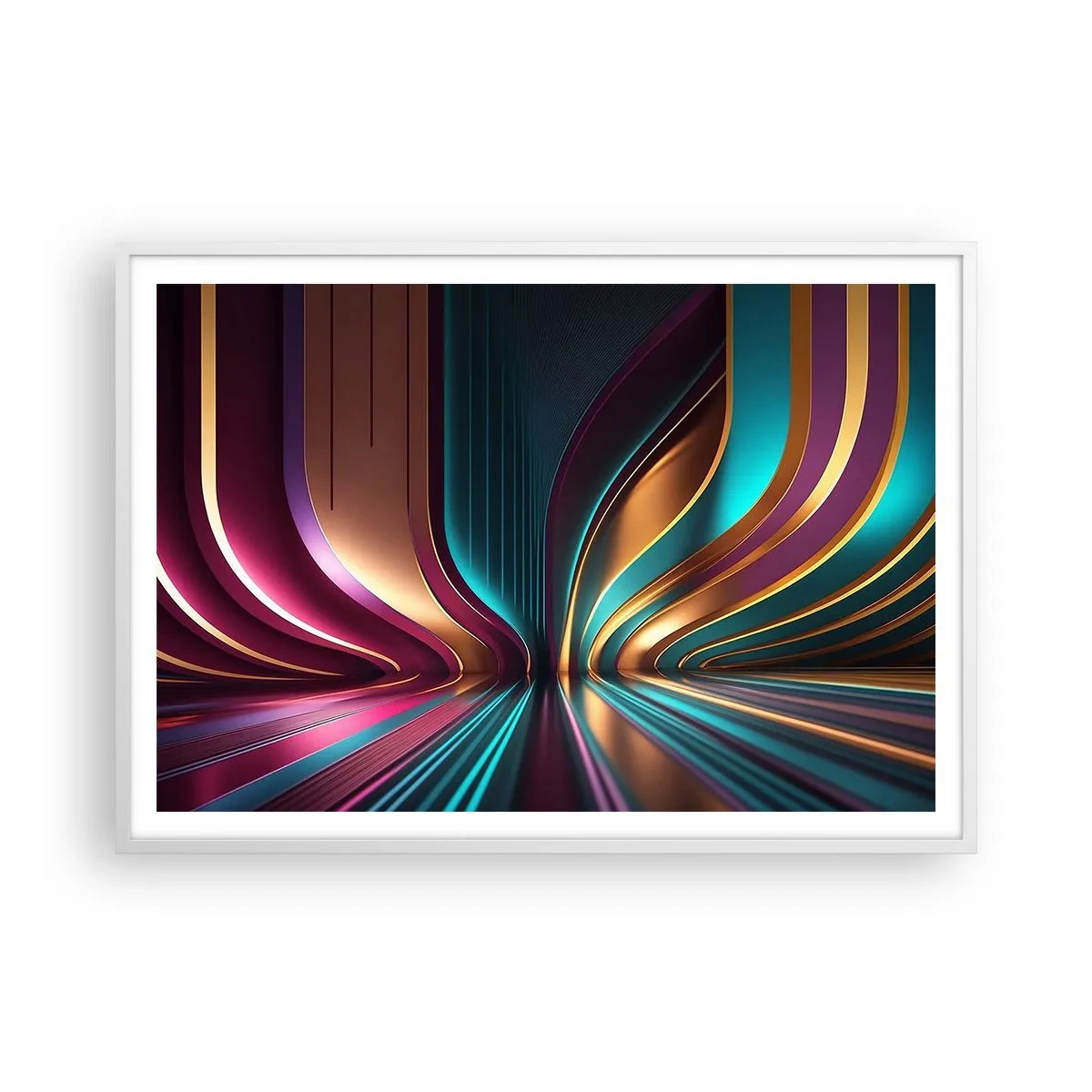 Affiche dans un cadre blanc - Poster - Architektura światła - 100x70 cm