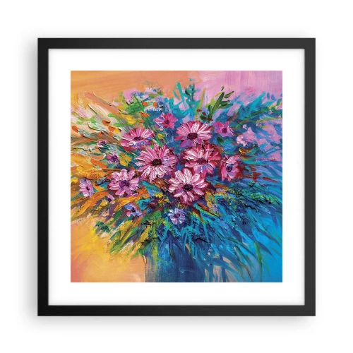 Affiche dans un cadre noir - Poster - Énergie de la vie - 40x40 cm