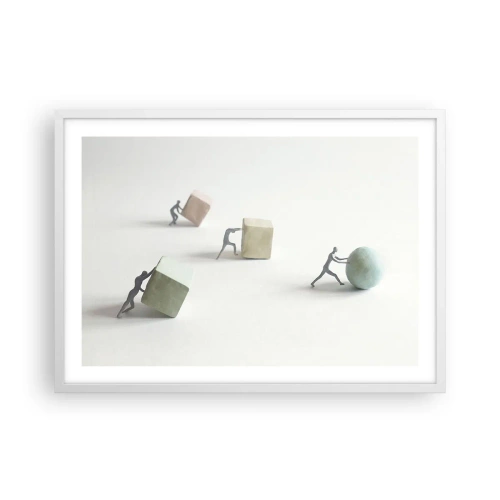 Affiche dans un cadre blanc - Poster - Rien que la vie - 70x50 cm