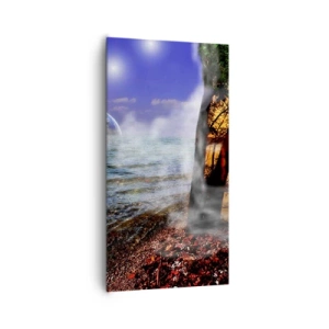 Impression sur toile - Image sur toile - Paysage surréaliste - unité de la nature - 65x120 cm