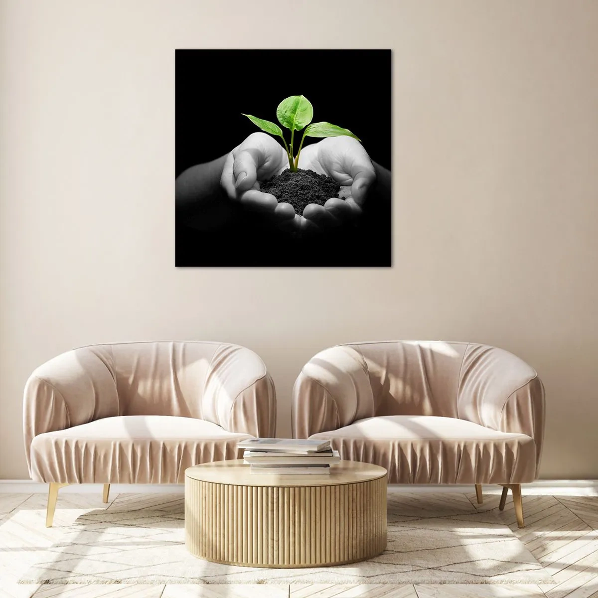 Impression sur verre - Image sur verre - J'aime la nature, je la protège - 60x60 cm