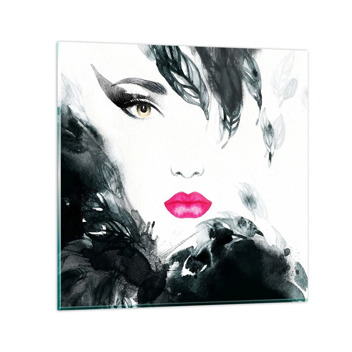 Impression sur verre - Image sur verre - Attention! Femme fatale - 60x60 cm