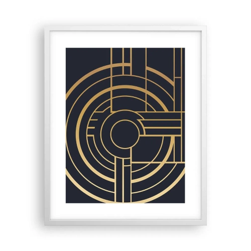 Affiche dans un cadre blanc - Poster - Rotation des éléments - 40x50 cm