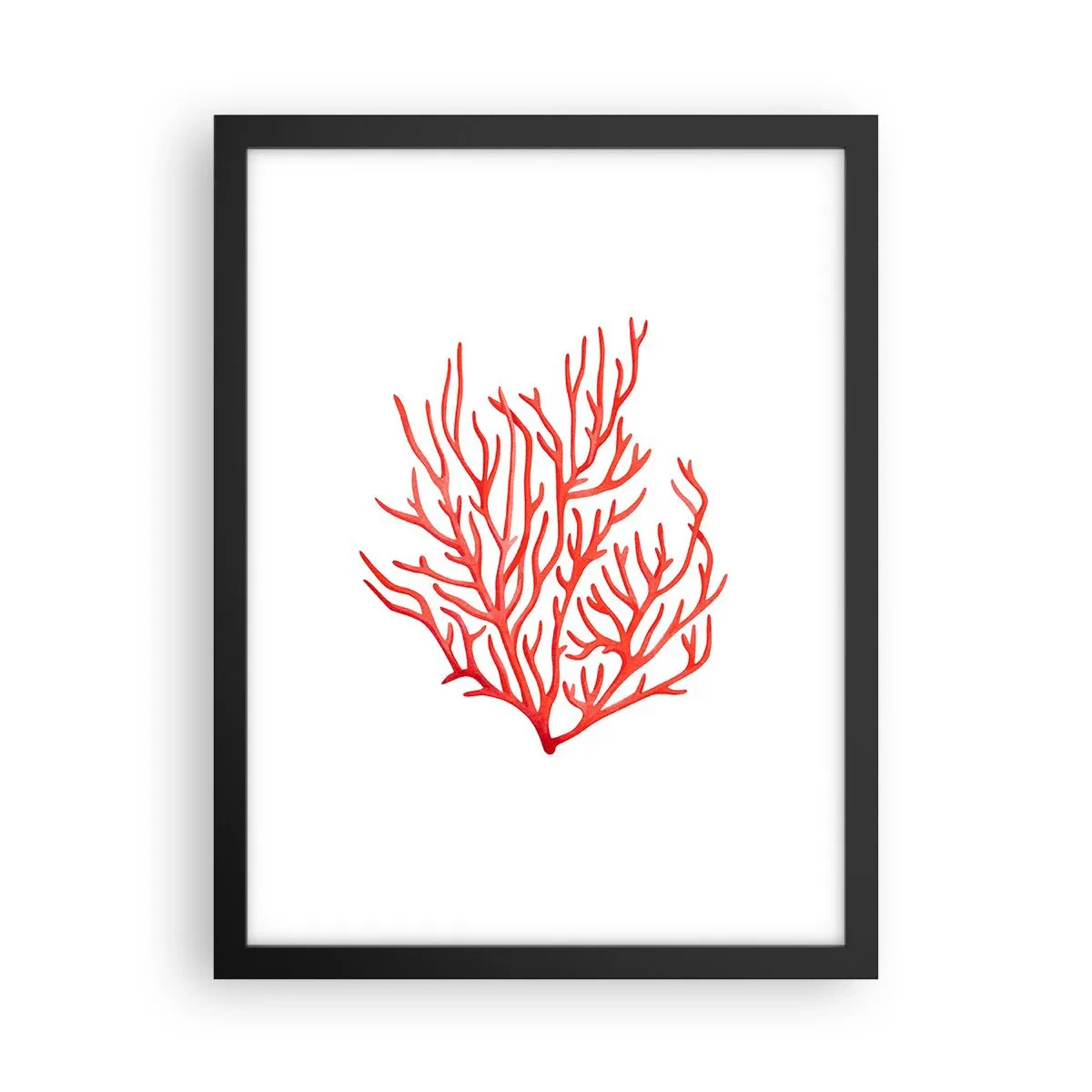 Affiche dans un cadre noir - Poster - Filigrane de corail - 30x40 cm