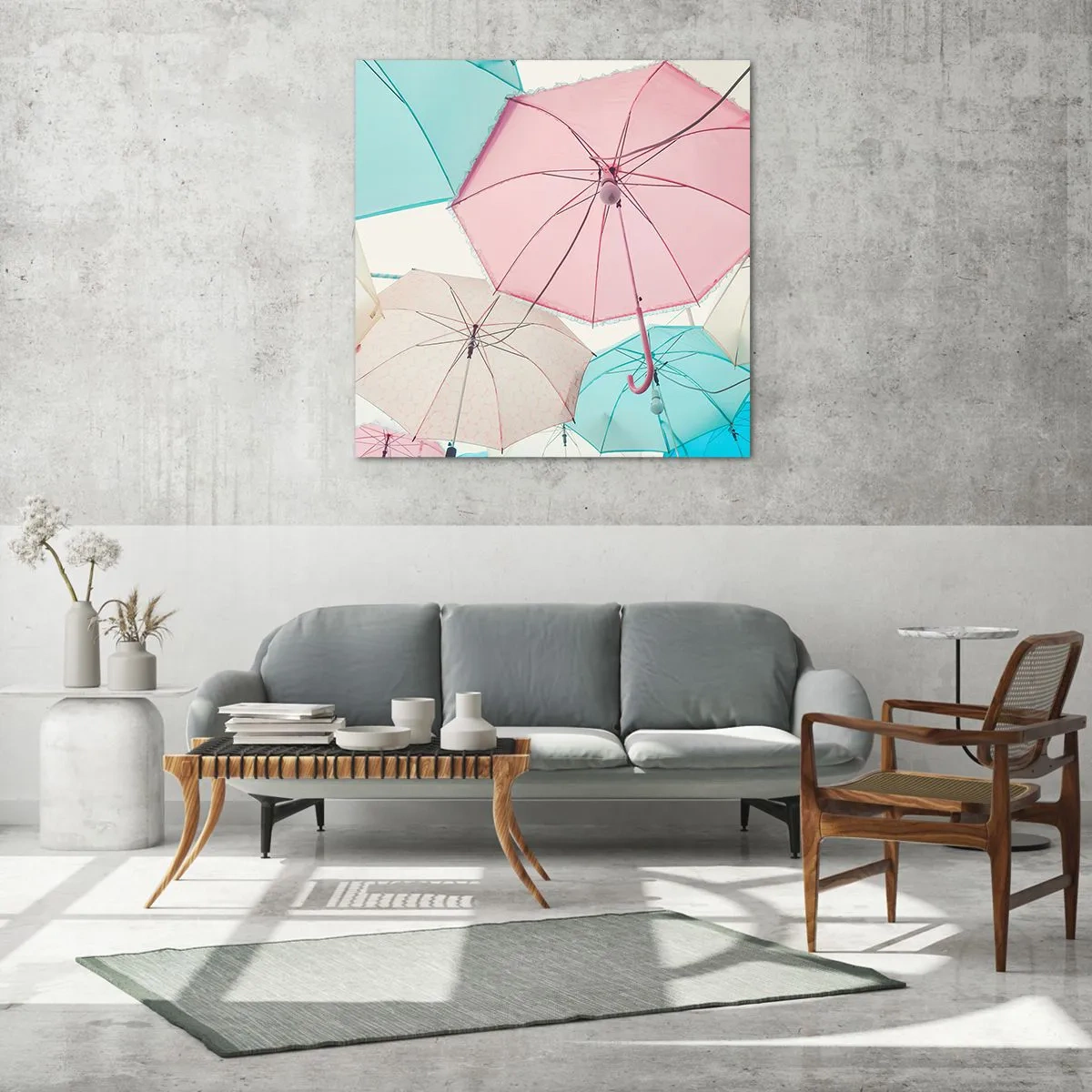 Impression sur verre - Image sur verre - Parfois le soleil, parfois la pluie - 60x60 cm