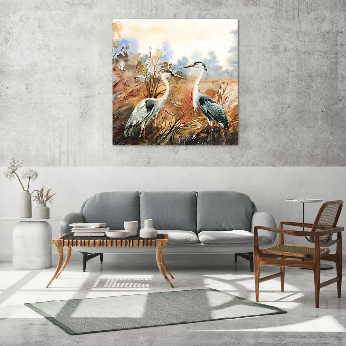 Impression sur verre - Image sur verre - Jusqu'où en automne ? - 50x50 cm