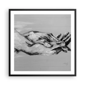 Affiche dans un cadre noir - Poster - Début... - 60x60 cm