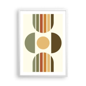 Affiche dans un cadre blanc - Poster - Dans les coulaurs de la terre - 50x70 cm