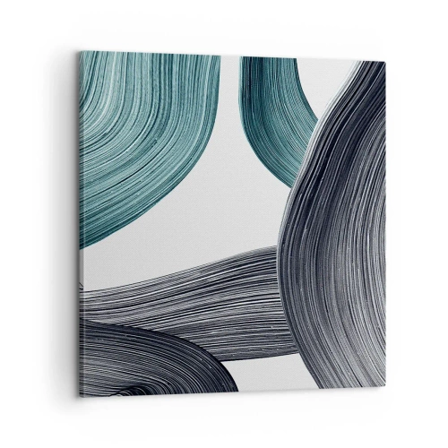 Impression sur toile - Image sur toile - Sentiers émeraude et noirs - 60x60 cm