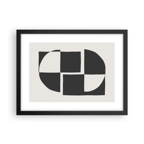 Affiche dans un cadre noir - Poster - Antithèse - Synthèse - 40x30 cm