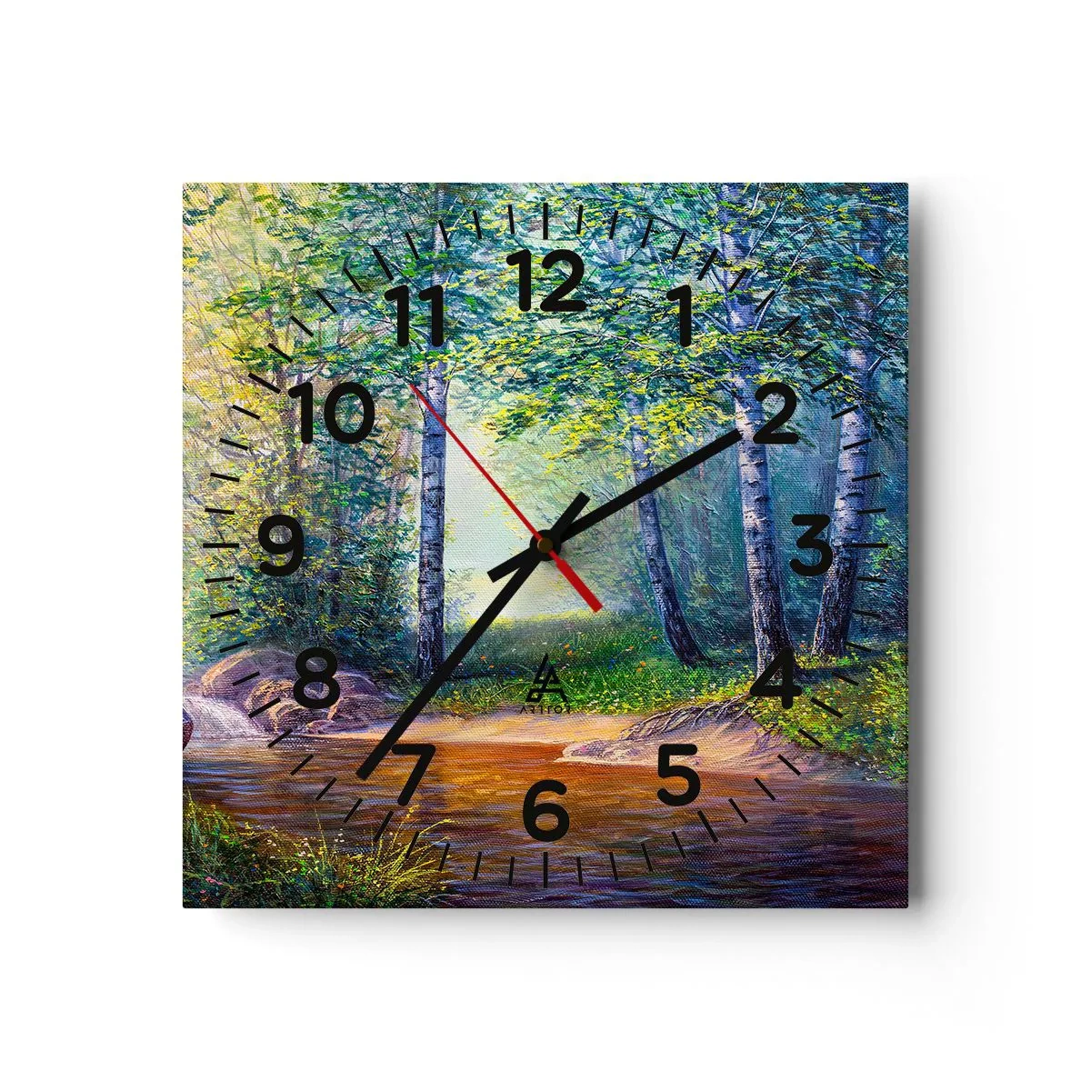 Horloge murale - Pendule murale - Paysage idyllique - 40x40 cm