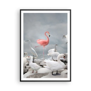 Affiche dans un cadre noir - Poster - Comment suis-je arrivé là? - 70x100 cm