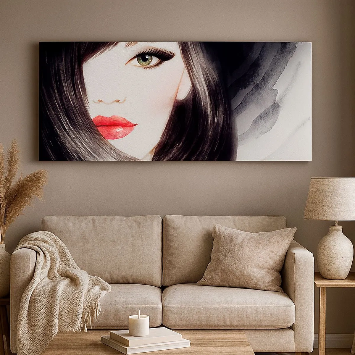 Impression sur toile - Image sur toile - Aspect saphir - 100x40 cm