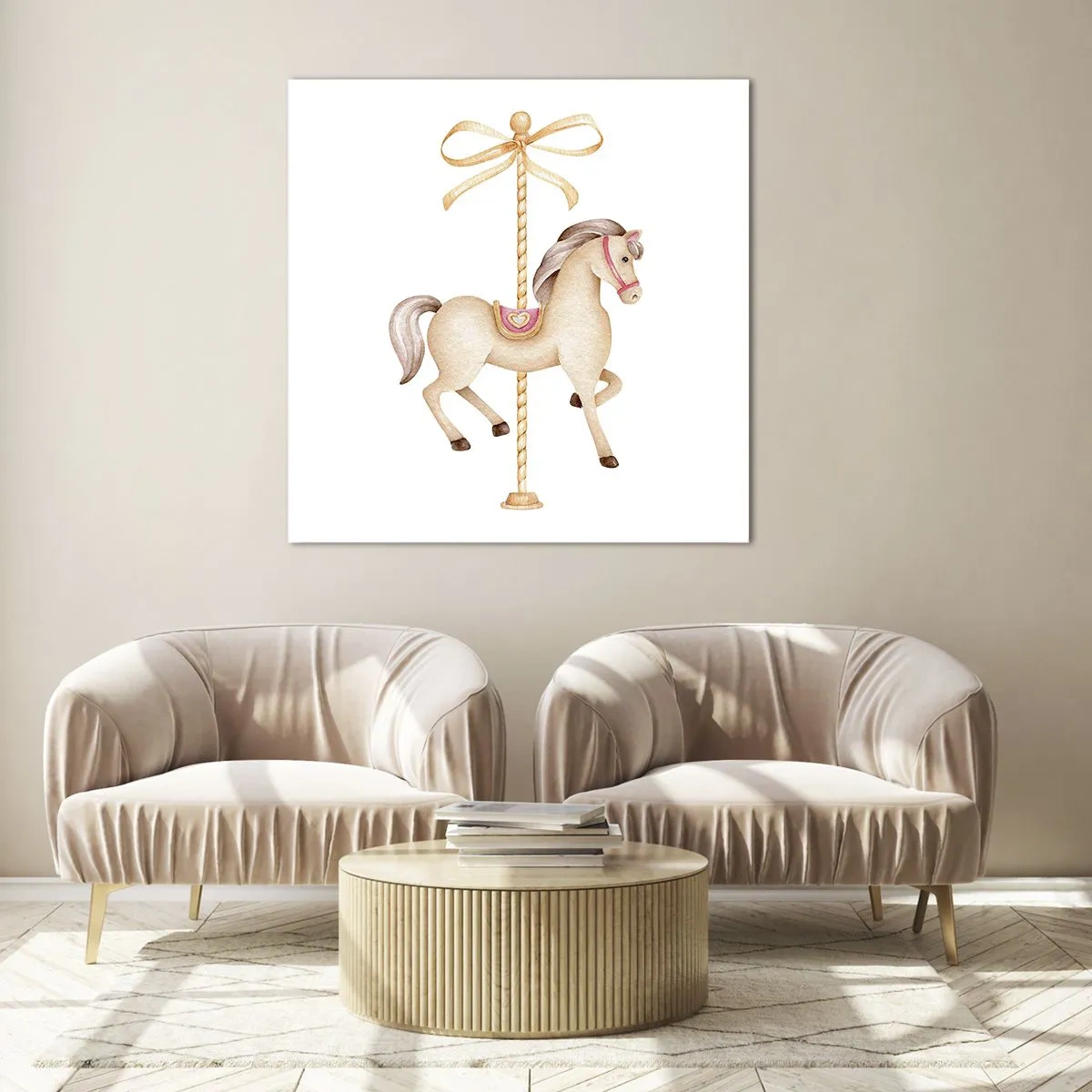 Impression sur verre - Image sur verre - Un trot gracieux - 40x40 cm