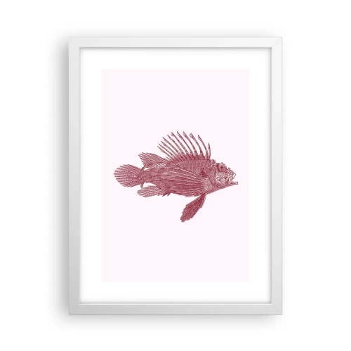 Affiche dans un cadre blanc - Poster - Un habitant des eaux exotiques - 30x40 cm