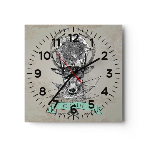 Horloge murale - Pendule murale - Voir St. Hubertus - 30x30 cm