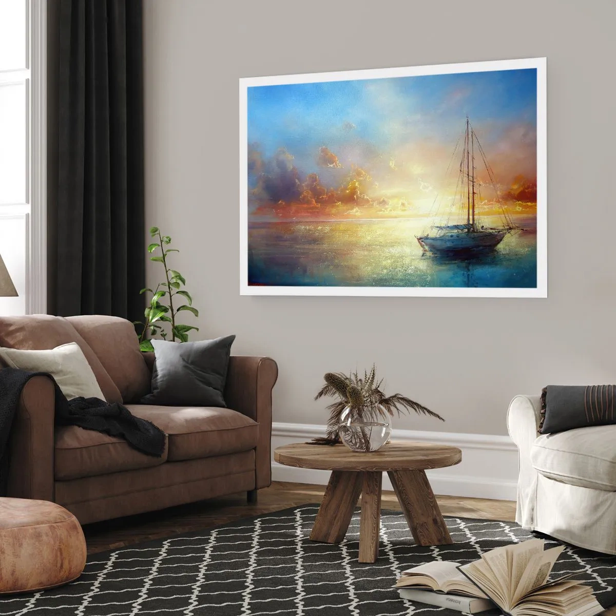 Affiche - Poster - Dans une baie dorée - 50x40 cm