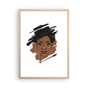 Affiche dans un chêne clair - Poster - Doux comme le chocolat - 50x70 cm