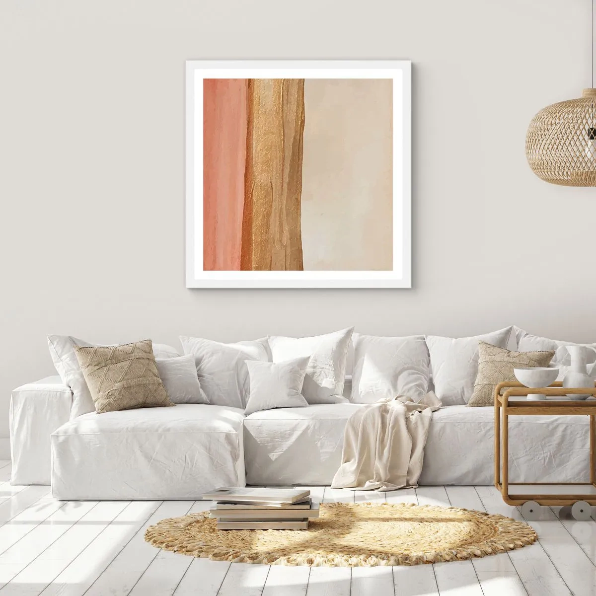 Affiche dans un cadre blanc - Poster - Composition verticale - 30x30 cm