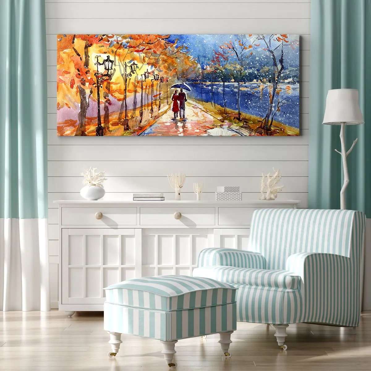 Impression sur toile - Image sur toile - Ensemble jusqu'au bout du temps - 90x30 cm
