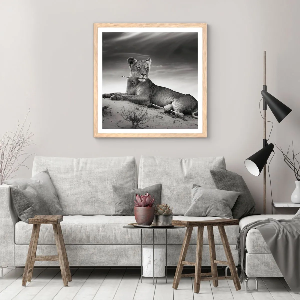 Affiche dans un chêne clair - Poster - La reine du désert reste - 40x40 cm