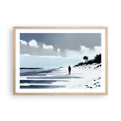 Affiche dans un chêne clair - Poster - Seul à seul - 70x50 cm