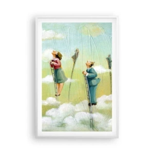 Affiche dans un cadre blanc - Poster - Derrière ton rêve - 61x91 cm