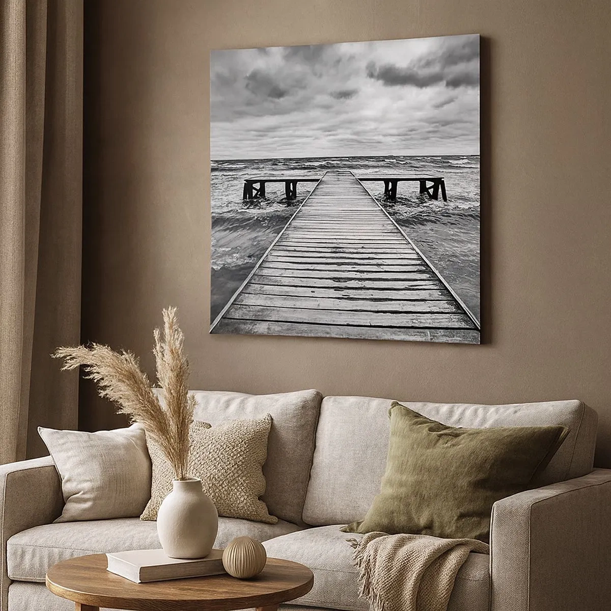 Impression sur toile - Image sur toile - J'attends que le vent, ça le chassera... - 30x30 cm