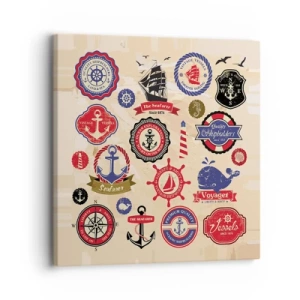 Impression sur toile - Image sur toile - La fraternité de la voile - 30x30 cm