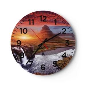 Horloge murale - Pendule murale - Vue de la terre du milieu - 30x30 cm