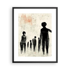 Affiche dans un cadre noir - Poster - Contre la solitude - 40x50 cm