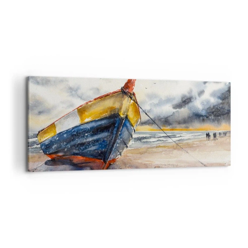 Impression sur toile - Image sur toile - Repos sur le rivage - 100x40 cm