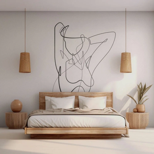 Papier Peint Autocollant Deluxe Sticker - Vraiment, tu es comme ça... - Abstraction, Le corps de la femme, Graphique - 400x280 cm