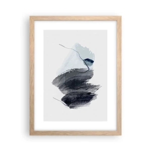 Affiche dans un chêne clair - Poster - Intensité et mouvement - 30x40 cm